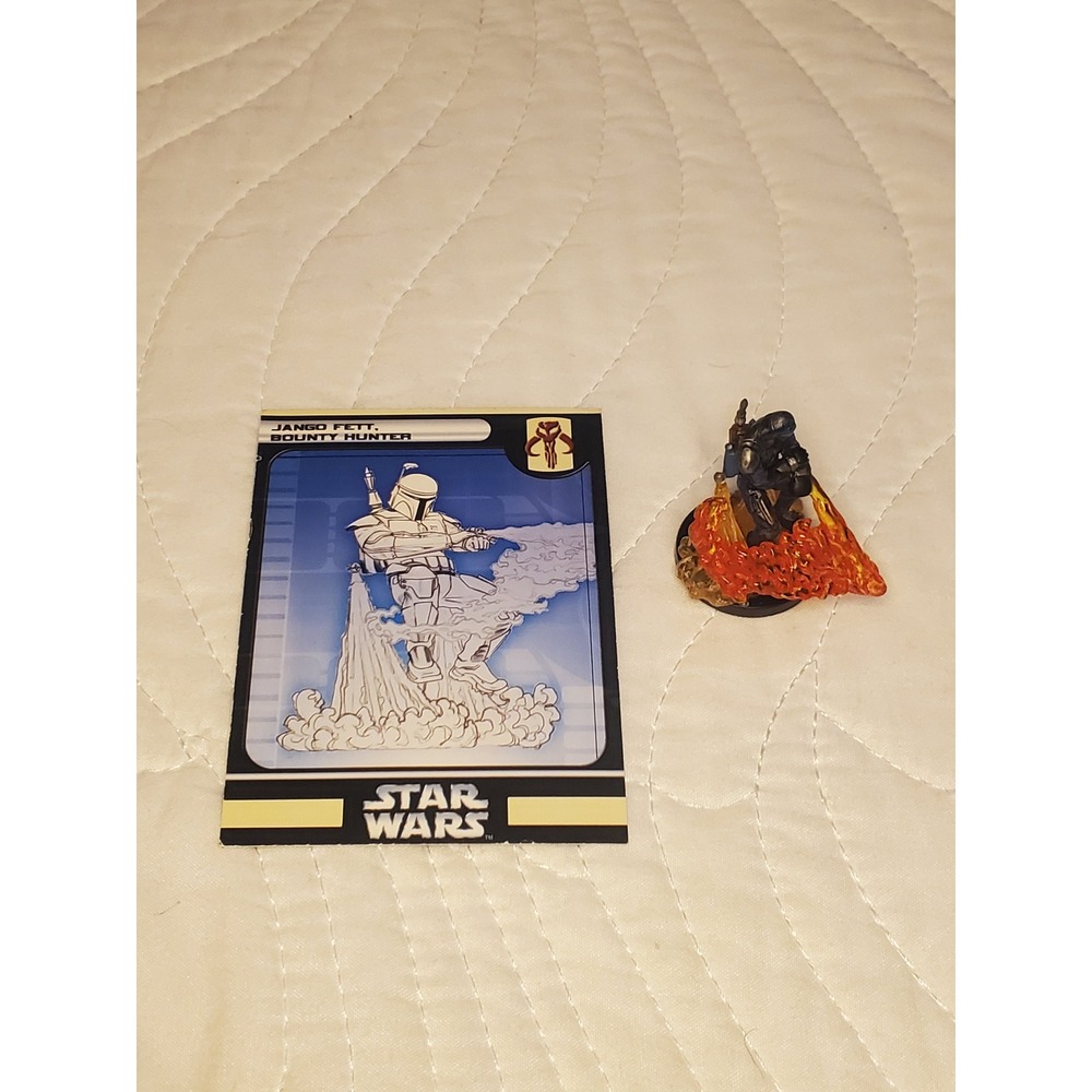 Star Wars Miniatures Jango Fett Bounty Hunter 37/60 Bounty Hunters Figure & Card